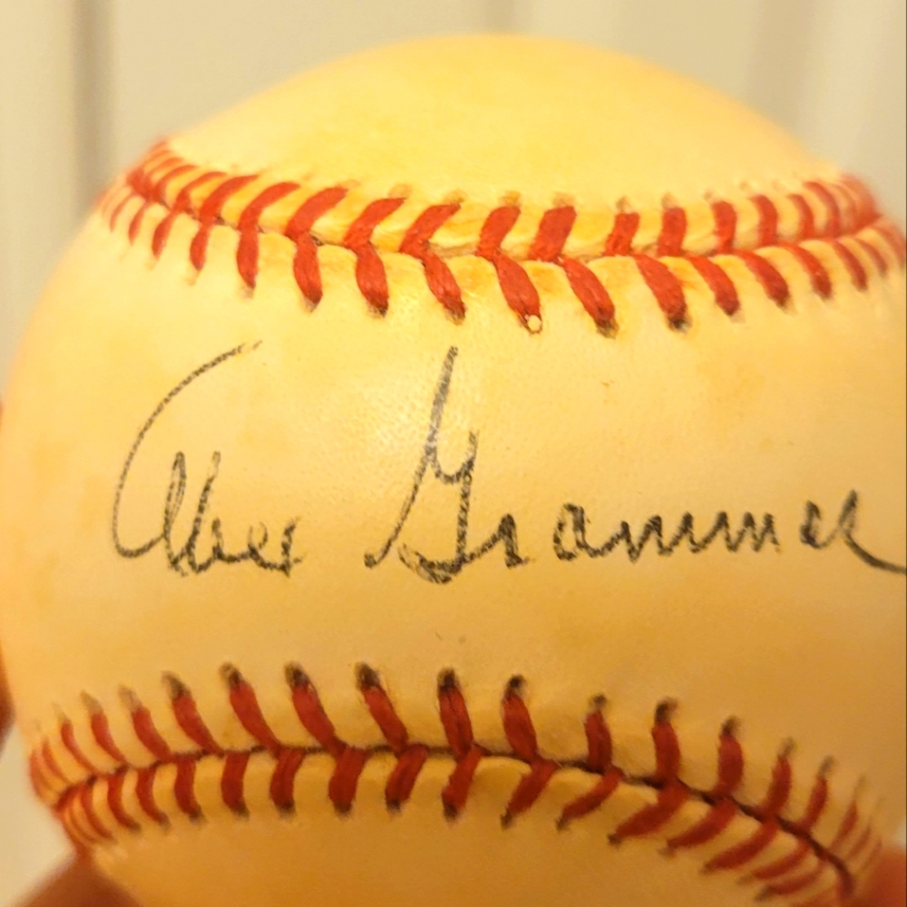 Alex Grammas single signed Official NL baseball